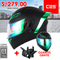 CASCO MOTO CES ABATIBLE NEGRO VERDE ZAFIRO