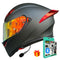 CASCO MOTO AXOR EX BIHR ZAFIRO REVO ROJO DOBLE VISOR