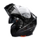 CASCO YOHE 958 ABATIBLE DOBLE VISOR NEGRO BRILLO