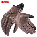 Guantes De Moto De Cuero Vintage