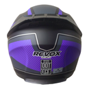 CASCO REVOX MOTO ARTICULADO DOBLE VISOR DIURNO LILA