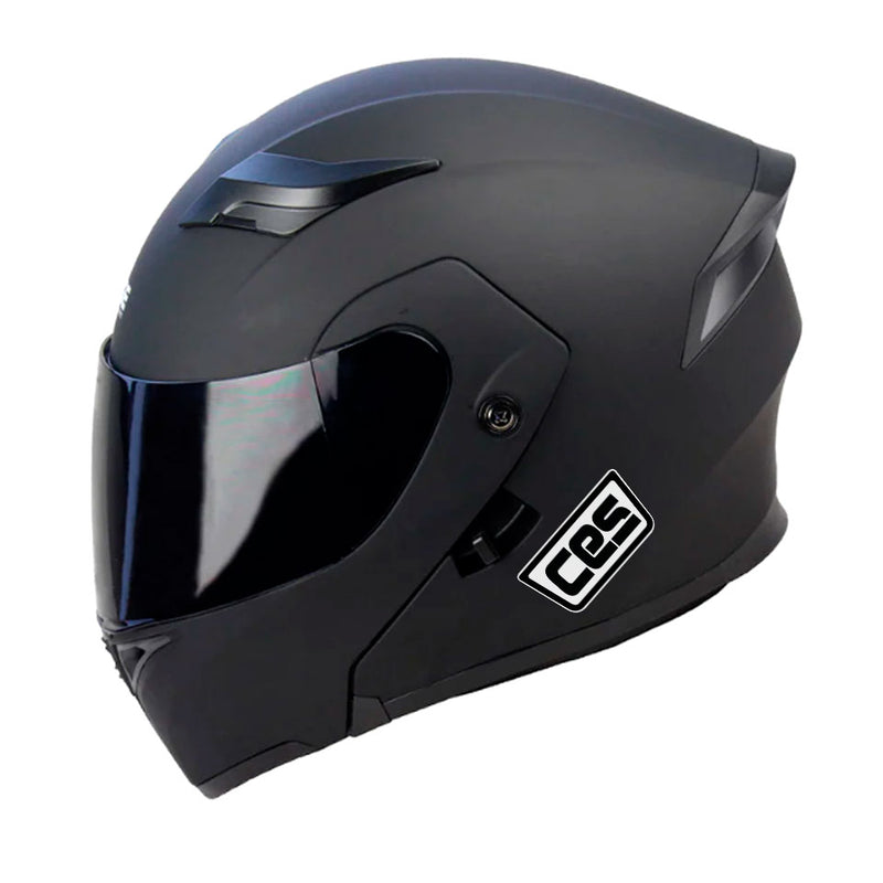 CASCO MOTO ARTICULADO CES FLIP NEGRO MATE