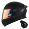 CASCO MOTO CES ARTICULADO DOBLE VISOR CERTIFICADO NEGRO MATE REVO ROJO