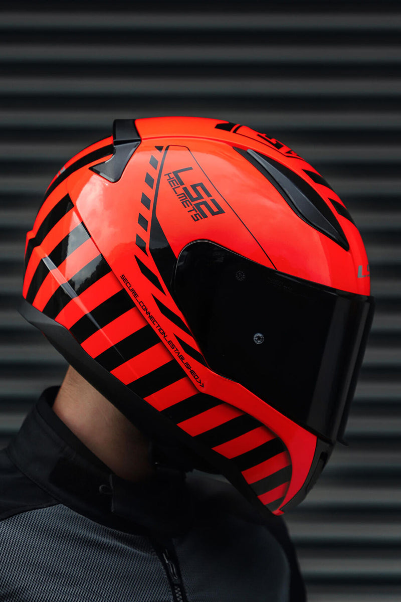 CASCO INTEGRAL LS2 FF353 CODENAME NEGRO NARANJA MATE POLARIZADO