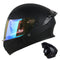 CASCO MOTO CES ARTICULADO DOBLE VISOR CERTIFICADO NEGRO MATE REVO AZUL
