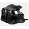 CASCO MOTO DEPREDADOR NEGRO MATE CERTIFICADO CON TRENZAS Y LUZ LED