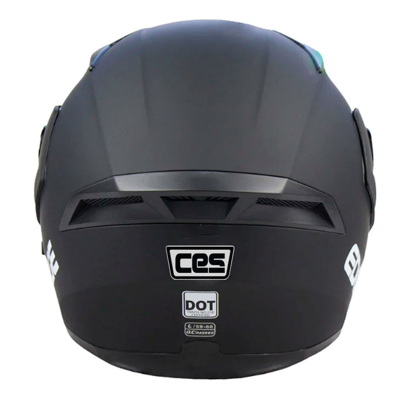 CASCO MOTO ARTICULADO CES FLIP NEGRO MATE