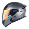 CASCO MOTO CES ARTICULADO DOBLE VISOR CERTIFICADO GRIS MATE REVO ROJO