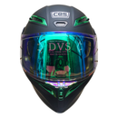 CASCO MOTO CES ABATIBLE EX SOMAN NEGRO VERDE ZAFIRO