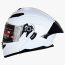 CASCO ABATIBLE HOKEN FF-916 BLANCO BRILLO CON visor transparente ¨ORIGINAL®¨