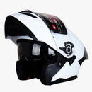 CASCO ABATIBLE HOKEN FF-916 BLANCO BRILLO CON visor transparente ¨ORIGINAL®¨