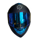 CASCO PARA MOTO ABATIBLE XTREME NEGRO VISOR AZUL DIA Y NOCHE