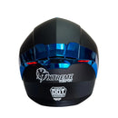 CASCO PARA MOTO ABATIBLE XTREME NEGRO VISOR AZUL DIA Y NOCHE