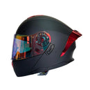 CASCO PARA MOTO ABATIBLE XTREME NEGRO VISOR ROJO DIA Y NOCHE