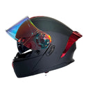 CASCO PARA MOTO ABATIBLE XTREME NEGRO VISOR ROJO DIA Y NOCHE