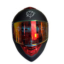 CASCO PARA MOTO ABATIBLE XTREME NEGRO VISOR ROJO DIA Y NOCHE