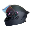 CASCO PARA MOTO XTREME NEGRO VISOR ROSADO DIA Y NOCHE
