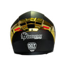 CASCO PARA MOTO ABATIBLE XTREME NEGRO VISOR DORADO DIA Y NOCHE