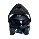CASCO PARA MOTO XTREME NEGRO VISOR ROSADO DIA Y NOCHE