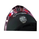 CASCO PARA MOTO XTREME NEGRO VISOR ROSADO ALERON CROMADO