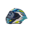 Casco moto KRAIN BLANCO CELESTE IRIDIUM