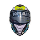Casco moto KRAIN BLANCO CELESTE IRIDIUM