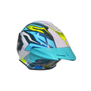 Casco moto KRAIN BLANCO CELESTE IRIDIUM