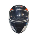 Casco moto Shiro BLANCO NARANCA ECER DOT