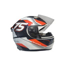 Casco moto Shiro BLANCO NARANCA ECER DOT