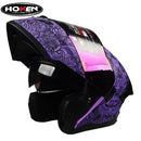 CASCO ABATIBLE HOKEN FF-916 RAKE VIOLETA MATE CERTIFICADO