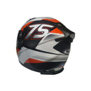 Casco moto Shiro BLANCO NARANCA ECER DOT