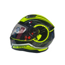 Casco moto Shiro 881 amarillo neon negro