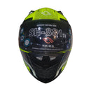 Casco moto Shiro 881 amarillo neon negro