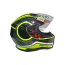 Casco moto Shiro 881 amarillo neon negro