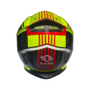 Casco moto Shiro 881 amarillo neon negro