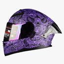 CASCO ABATIBLE HOKEN FF-916 RAKE VIOLETA MATE CERTIFICADO