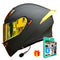 CASCO MOTO AXOR EX BIHR ZAFIRO GOLDEN DORADO DOBLE VISOR