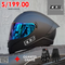 CASCO MOTO CES DOBLE VISOR CON ALERON NEGRO MATE 701 IRIDIUM