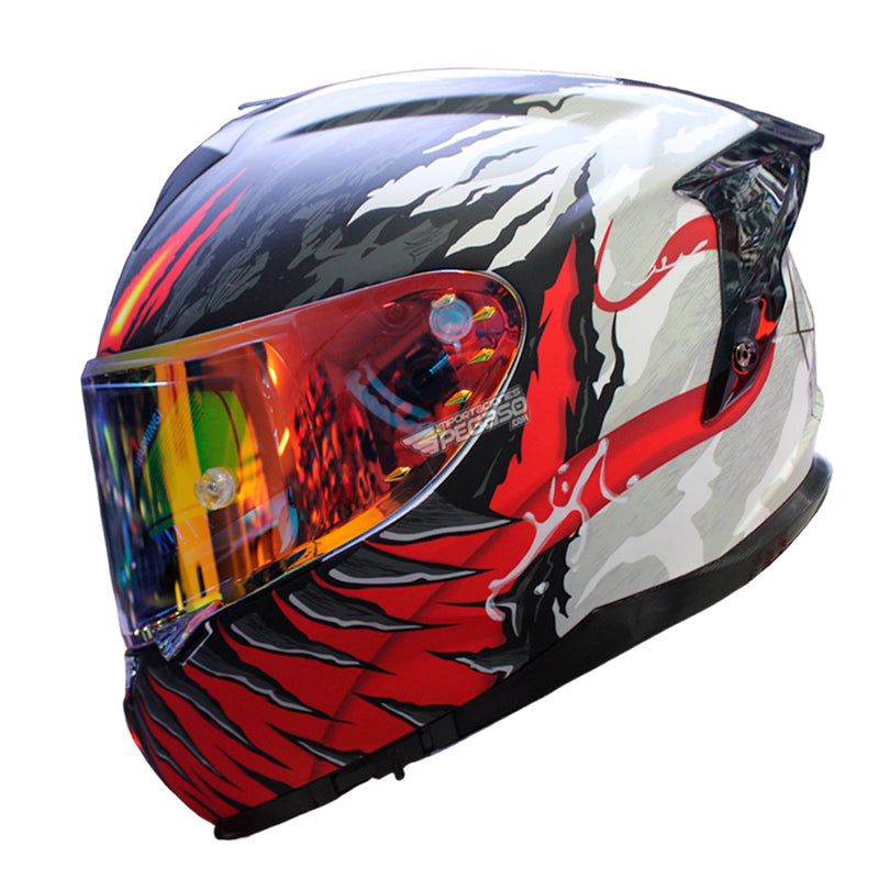 CASCO MOTO SOMAN VENOM VISOR GOLD