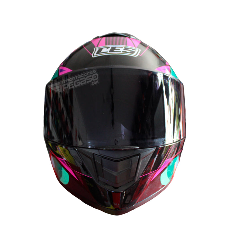 CASCO MOTO CES DOBLE VISOR CON ALERON CAMU VERDE