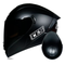 CASCO MOTO CES DOBLE VISOR CON ALERON NEGRO MATE POLARIZADO