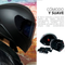 CASCO MOTO CES DOBLE VISOR CON ALERON NEGRO MATE POLARIZADO