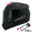 CASCO MOTO SHAFT PRO 610 NEGRO MATE/ROJO