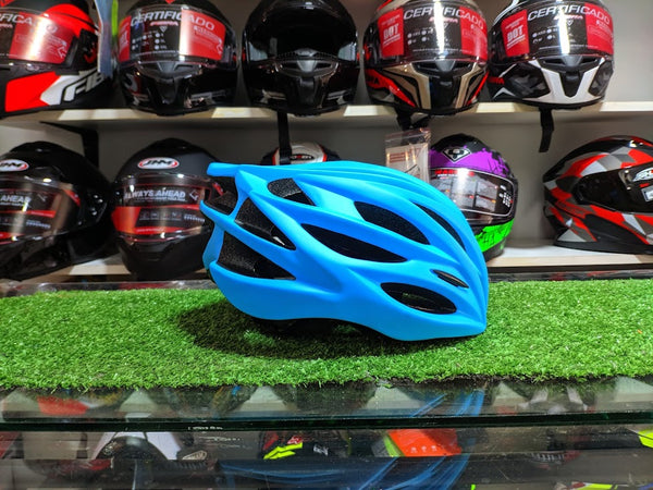 CASCO BICICLETA AZUL MATE