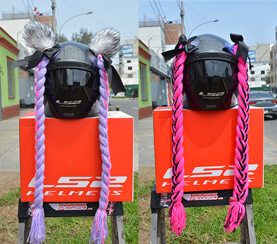 TRENZA PARA CASCO 2 PIEZAS LANA Importaciones Pegaso