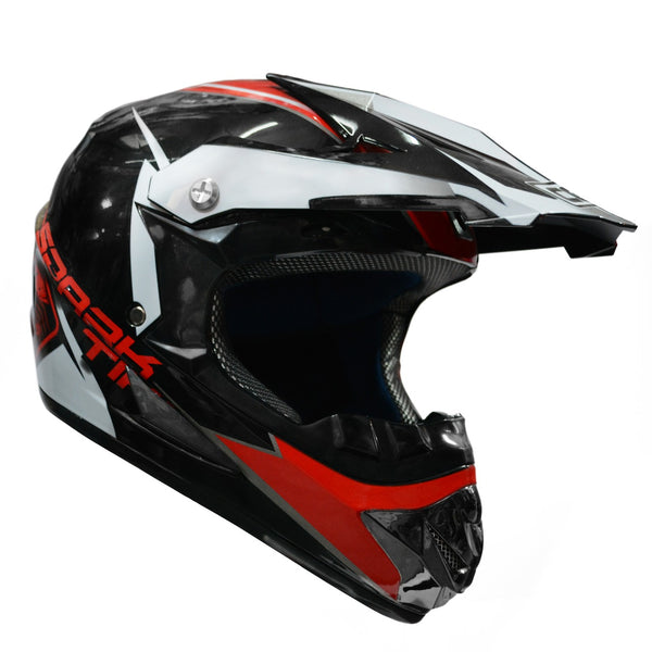 CASCO CES MOTO CROSS DH ROJO TIKI DOT