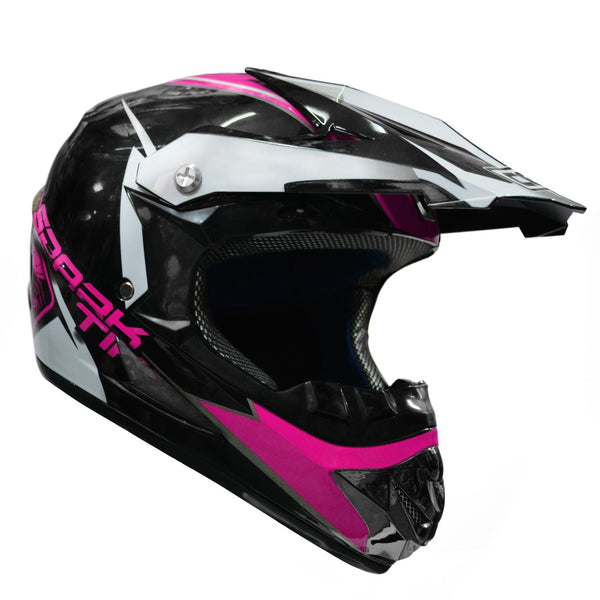 CASCO CES MOTO CROSS DH ROSADO TIKI DOT