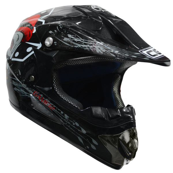 CASCO CES MOTO CROSS DH NEGRO DOT