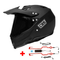 CASCO CES ADVENTURE MOTO CROSS AX9 NEGRO MATE + LUCES LED CASCO