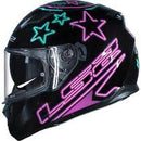 CASCO LS2 FF320 DOBLE VISOR EVO NEGRO FUCSIA NEON MATE ECE 22.05